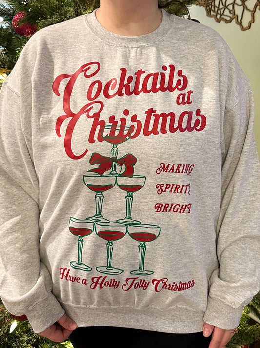 Cocktails at Christmas Sweatshirt